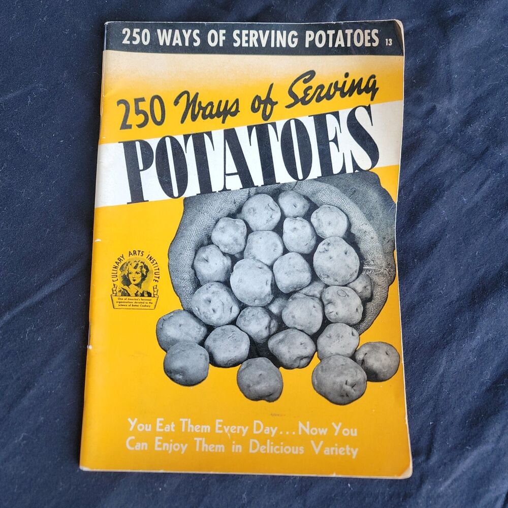 Vintage 1941 250 Ways of Serving Potatoes Cookbooklet Recipe Book Culinary Arts